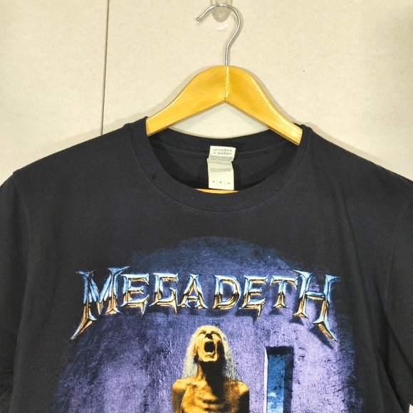 Gildan Megadeath T-Shirt Black Size Medium M Graphic Short Sleeve Heavy Metal - Picture 4 of 7